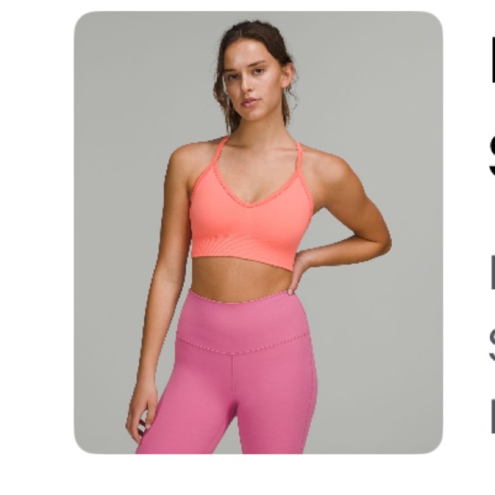 lululemon athletica Coral Sports Bra
